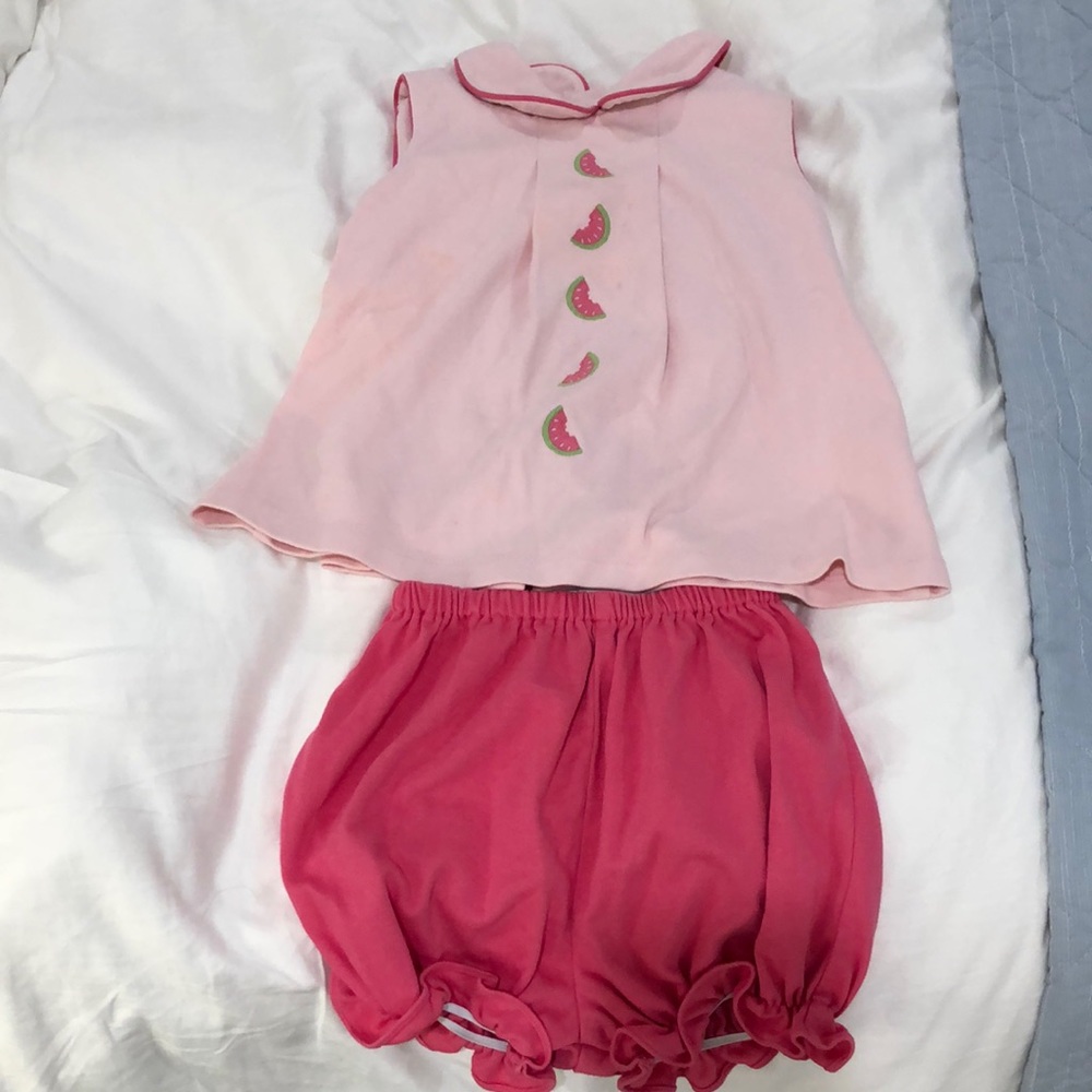 Lullaby Set Watermelon bloomer dress set